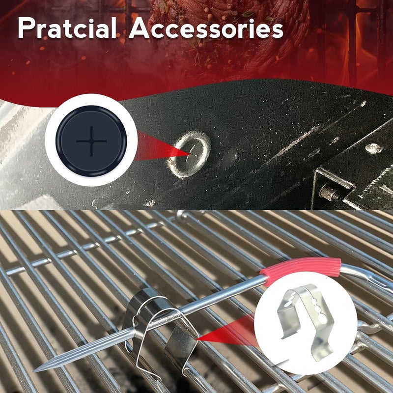 Meatender 4 Packs Pro Meat Temperature Probes for Weber iGrill, Connect Smart Grilling Hub and Grill, with Magnetic Spool Organizer -Accurate ±1°C Washable Thermometor Probes for Easy and Neat Cable Storage - Image 4